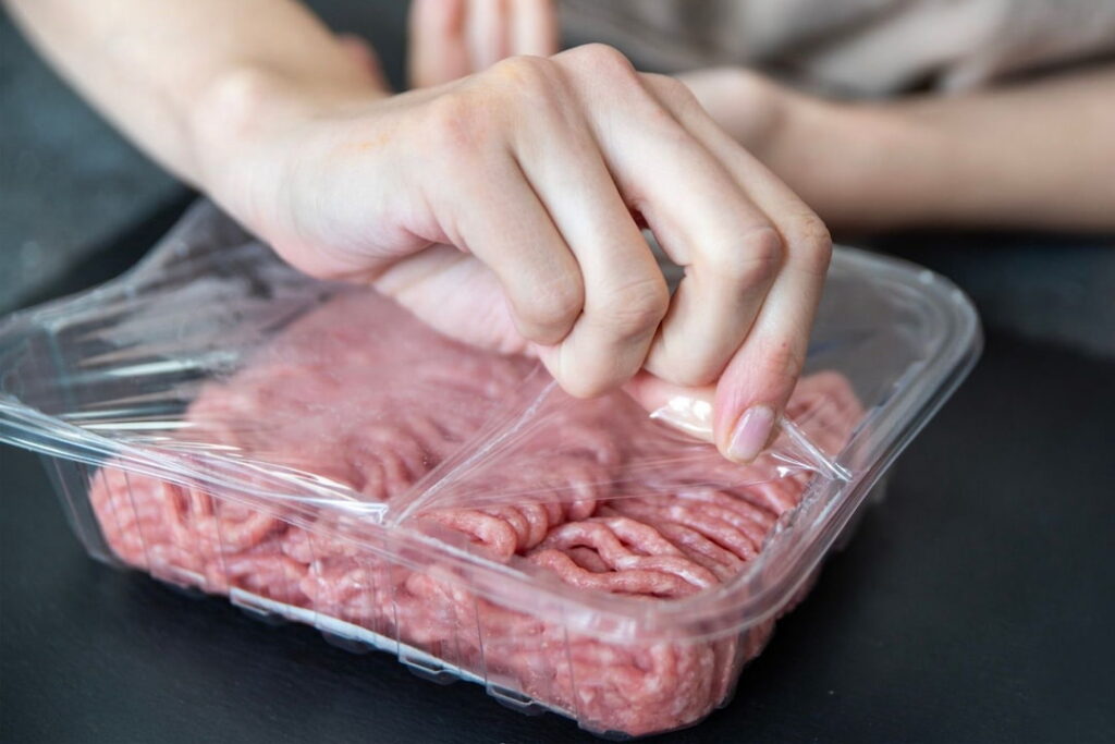 sealing in packaging films - minced meat